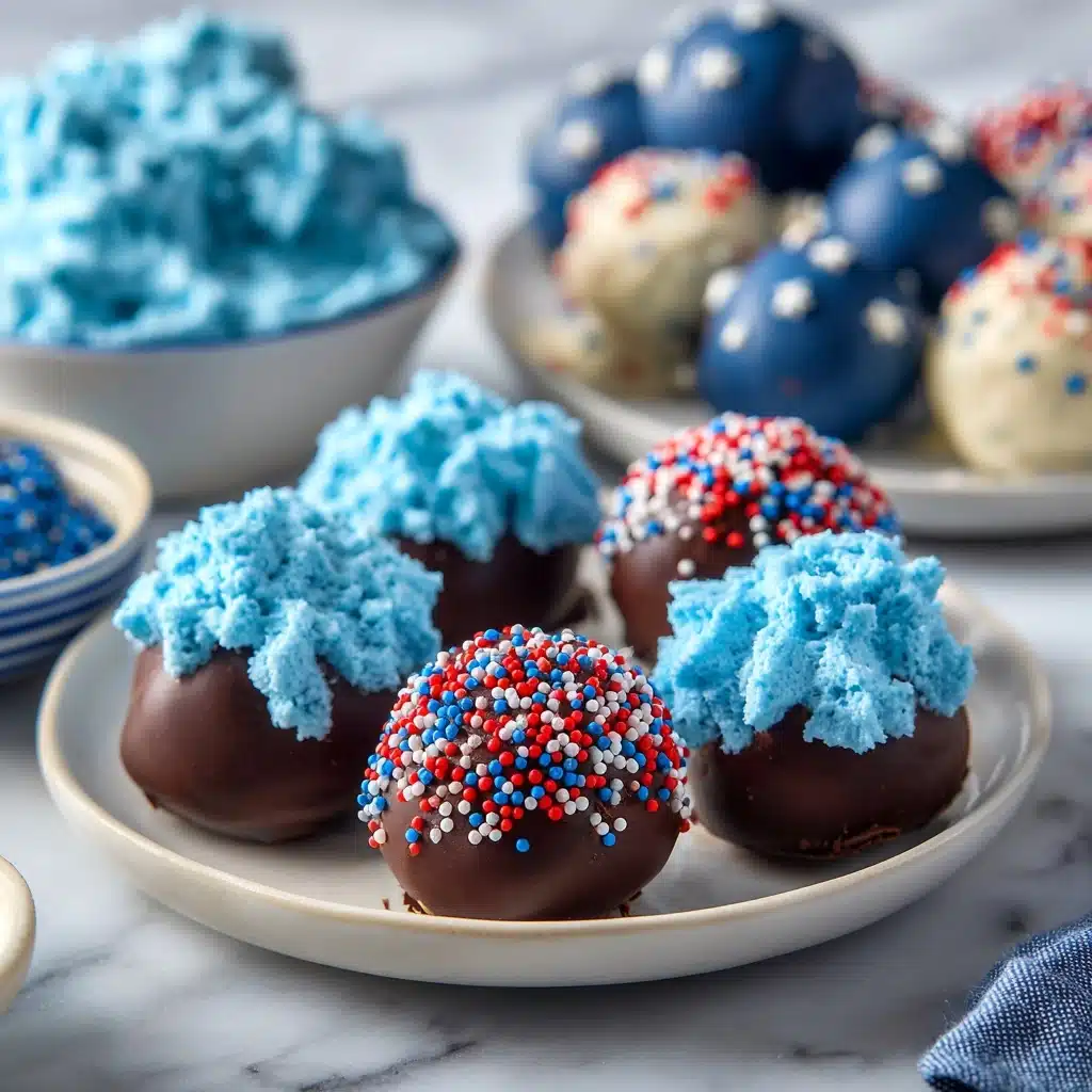 Patriotic Chocolate Cake Balls Recipe