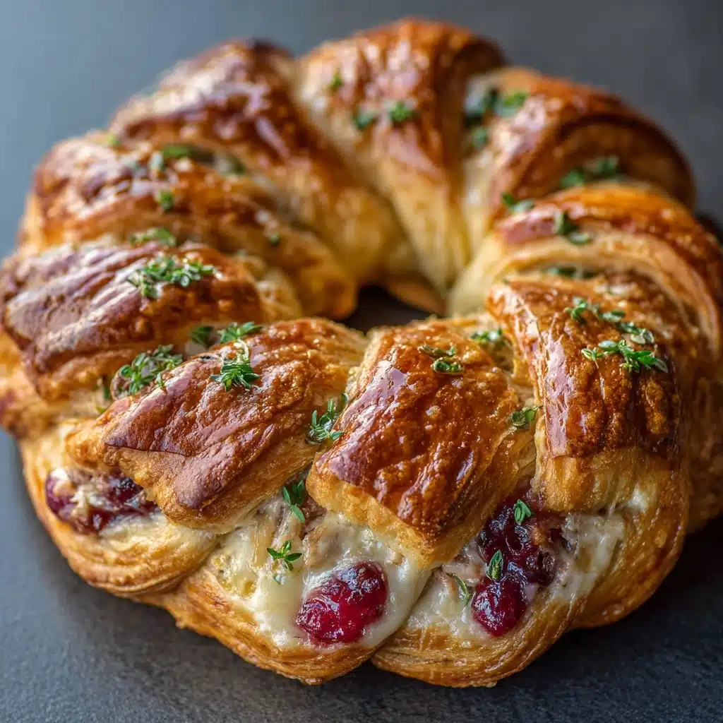 Savory Turkey and Cranberry Crescent Ring Recipe