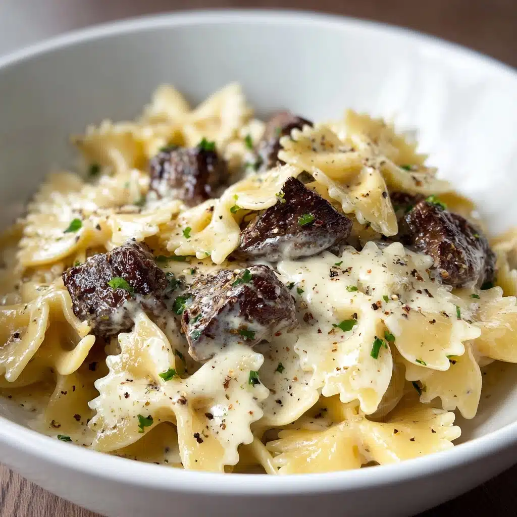 Creamy Beef and Bowtie Pasta Recipe