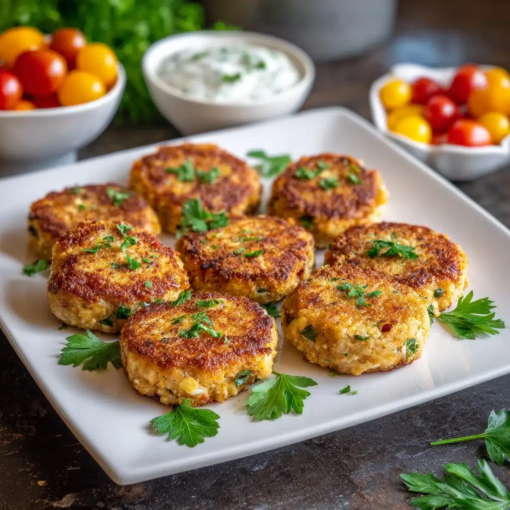 Mediterranean Chicken Patties Recipe - Recipe Image