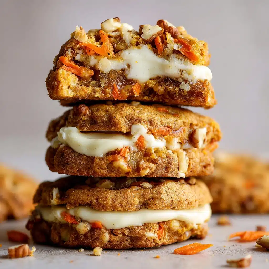 Carrot Cake Cookies Stuffed with Cream Cheese Recipe - Recipe Image