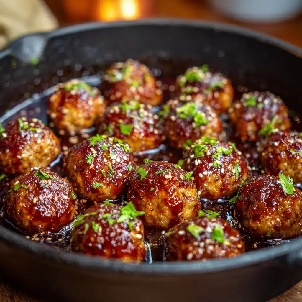 Spicy Honey Garlic Chicken Meatballs Recipe - Recipe Image