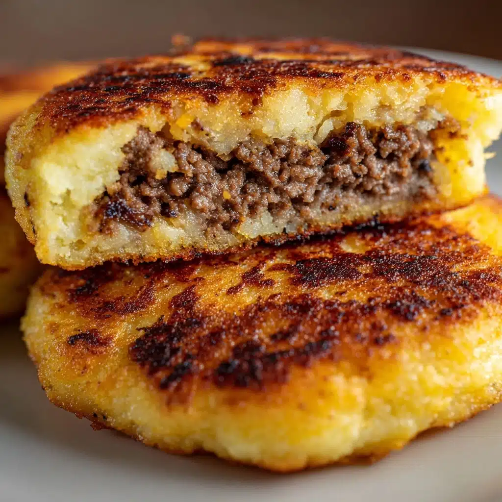 Potato Pancakes with Savory Beef and Cheese Recipe - Recipe Image