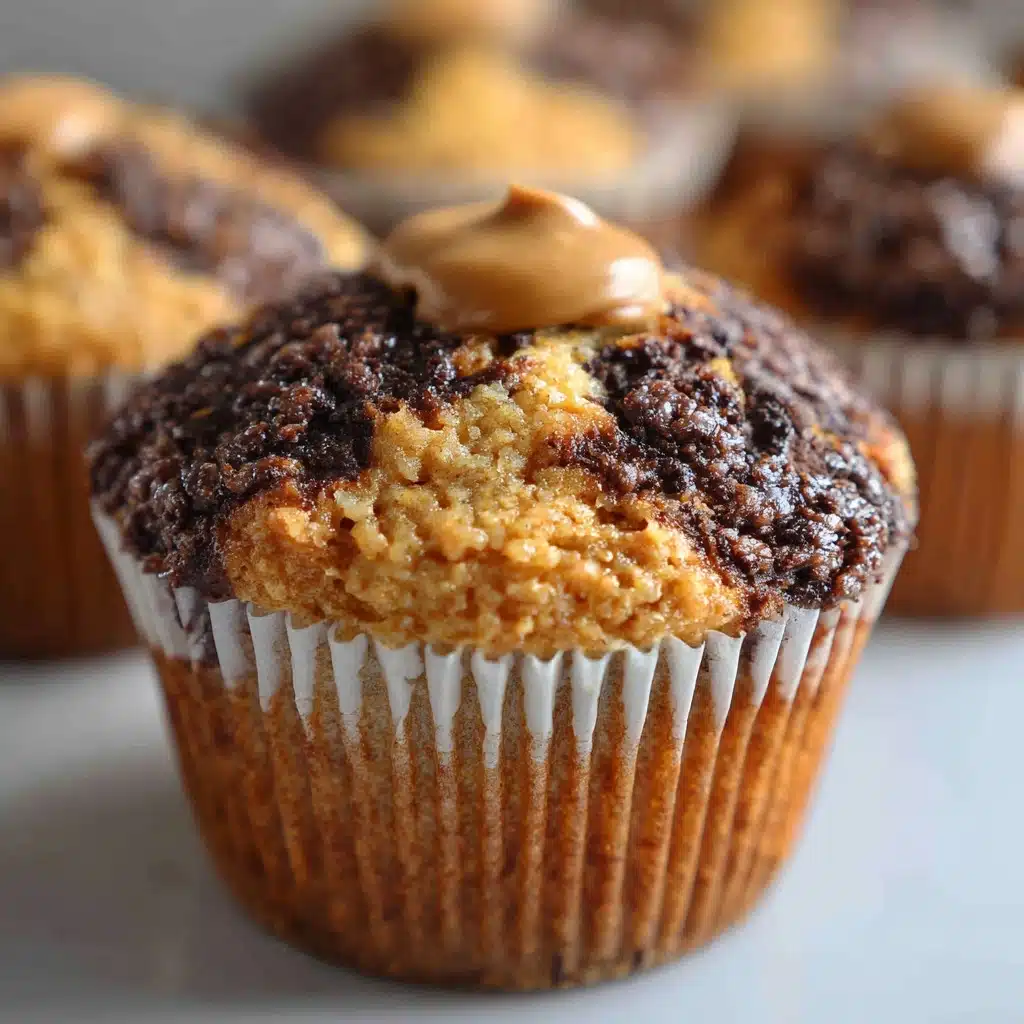 Chocolate Peanut Butter Banana Muffins Recipe - Recipe Image
