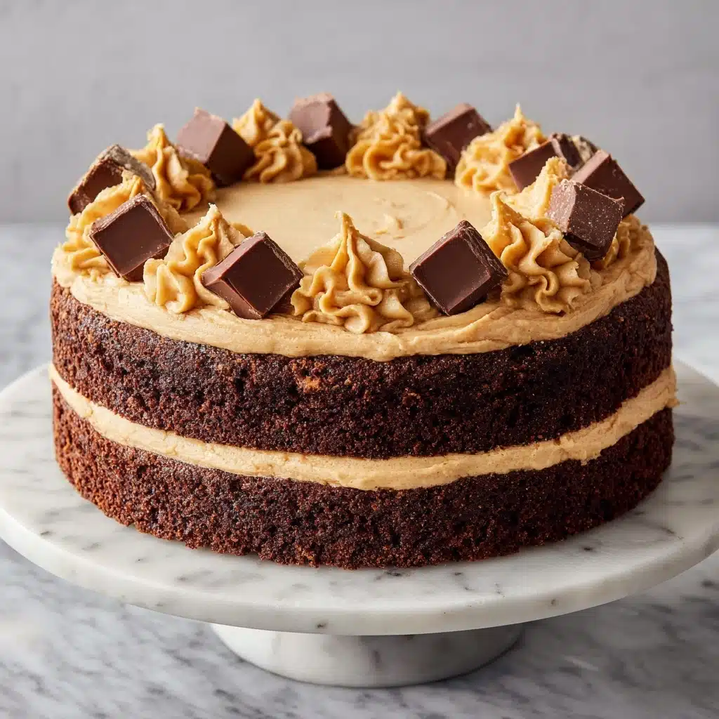 Peanut Butter Chocolate Layer Cake Recipe - Recipe Image