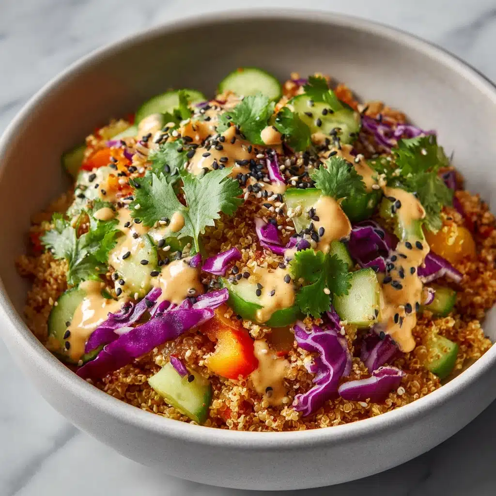 Crispy Rice Salad with Veggies and Peanut Dressing Recipe - Recipe Image