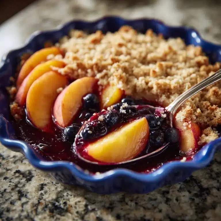 Summer Peach and Blueberry Cobbler Recipe