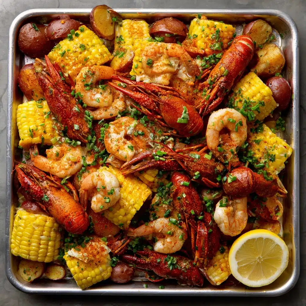 Cajun Seafood Boil with Garlic Butter Sauce Recipe - Recipe Image