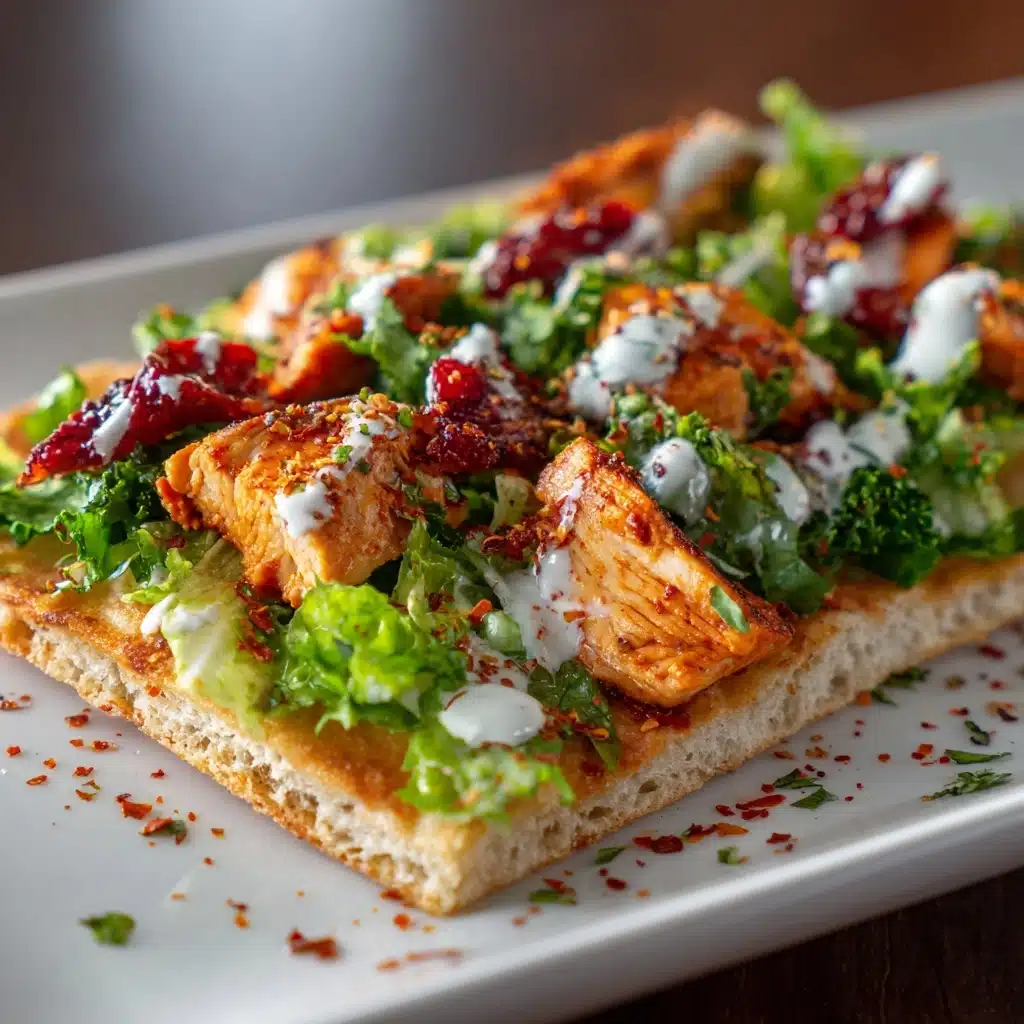 High Protein Chicken Caesar Salad Pizza Recipe - Recipe Image