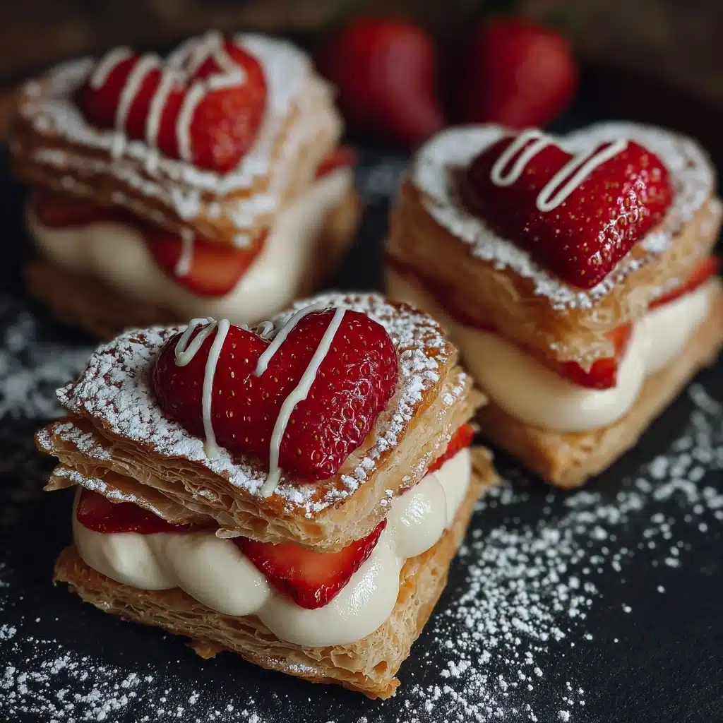 Strawberry Puff Pastry Hearts Recipe - Recipe Image