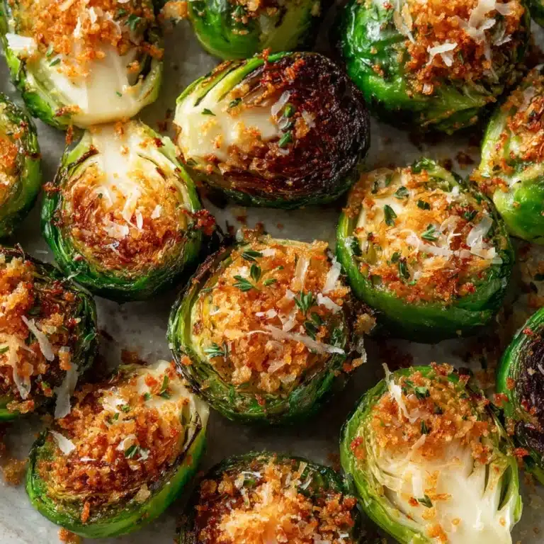 Garlic Parmesan Roasted Brussels Sprouts Recipe