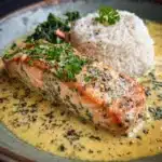 Salmon in Creamy Red Pesto Sauce Recipe