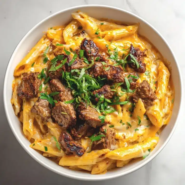 Creamy Honey Buffalo Steak Pasta Bake Recipe