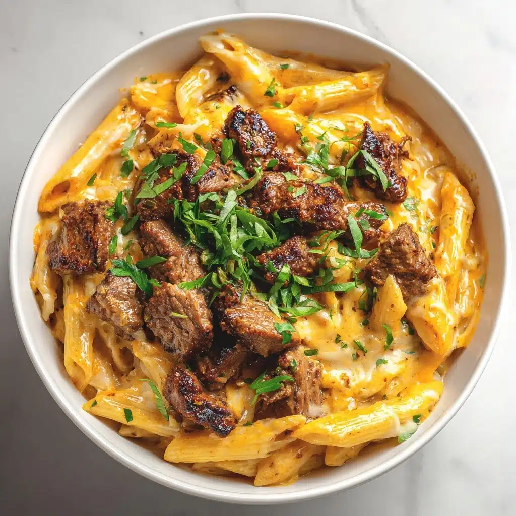 Creamy Honey Buffalo Steak Pasta Bake Recipe