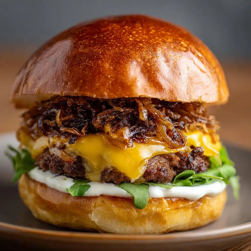 Garlicky Onion Smash Burger Recipe - Recipe Image