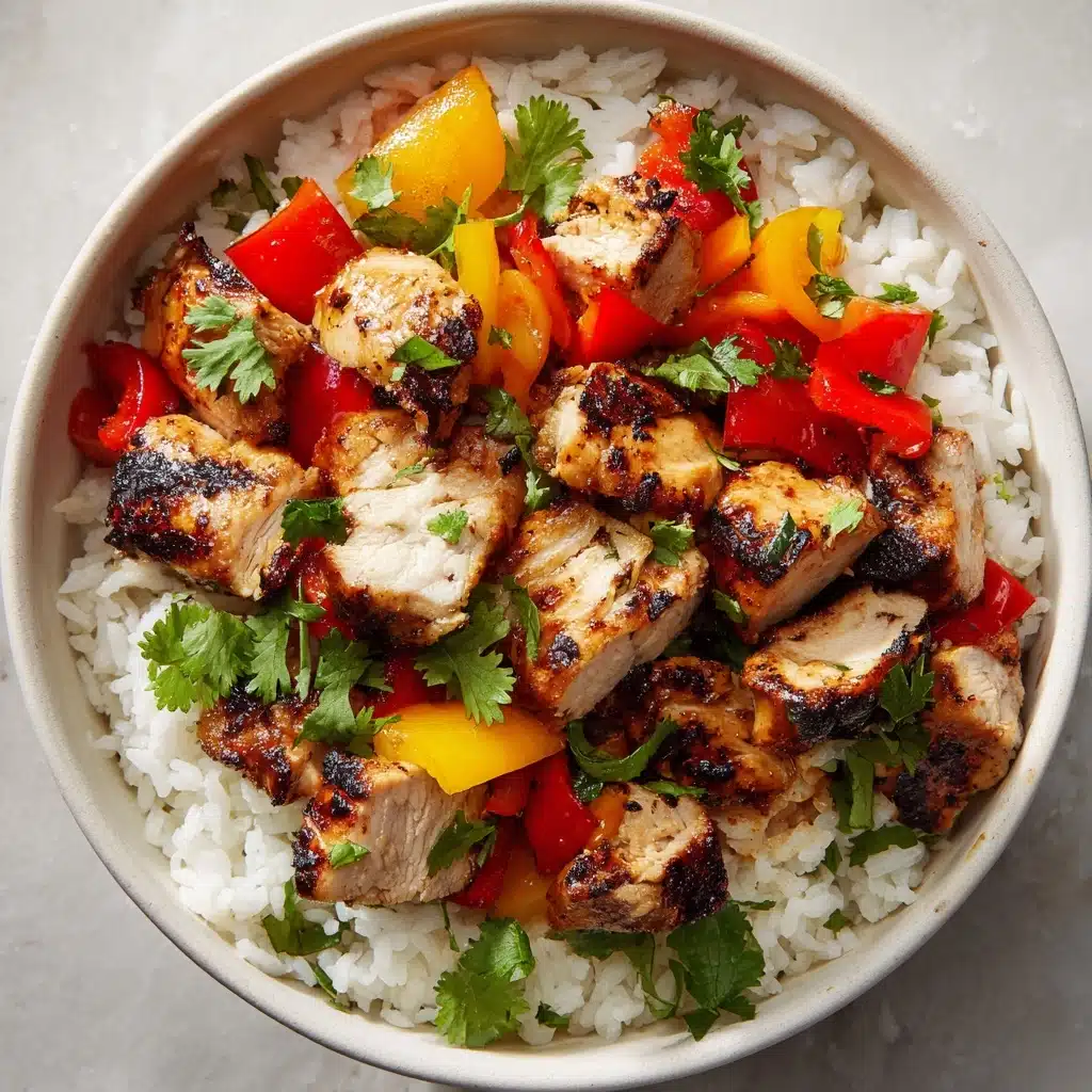 Spiced Chicken with Fragrant Rice and Colorful Vegetables Recipe - Recipe Image