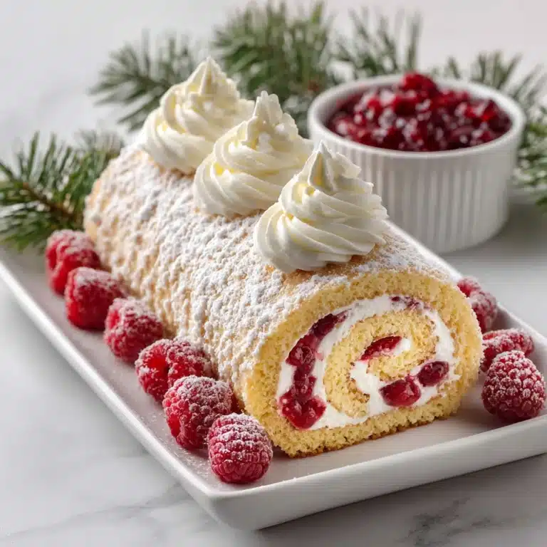 Christmas Raspberry Cake Roll Recipe