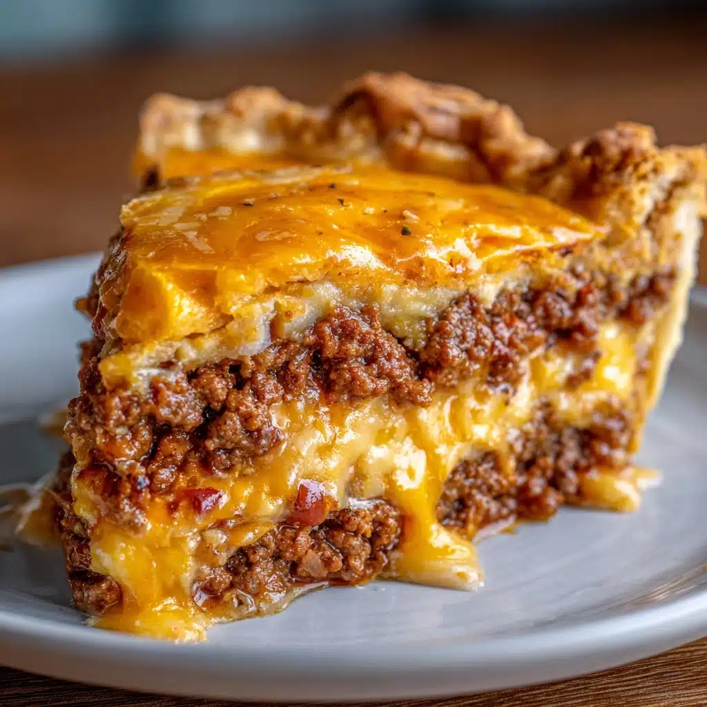 Classic American Cheeseburger Pie Recipe - Recipe Image