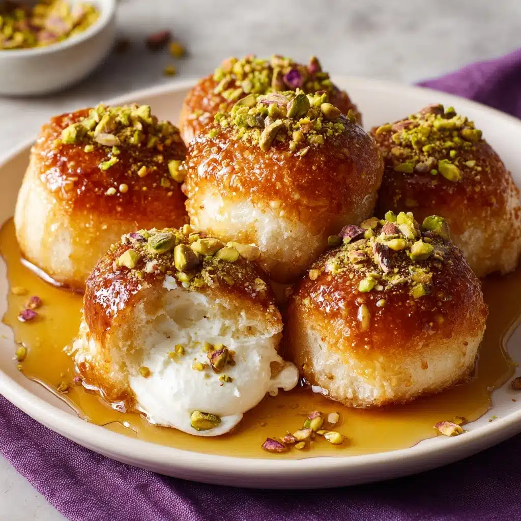 Stuffed Gulab Jamuns with Cream and Pistachio Filling Recipe