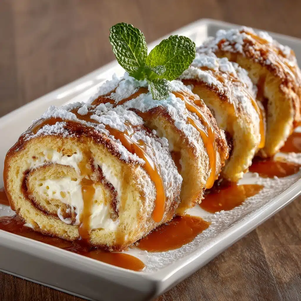 Golden-brown French Toast Roll-Ups Recipe