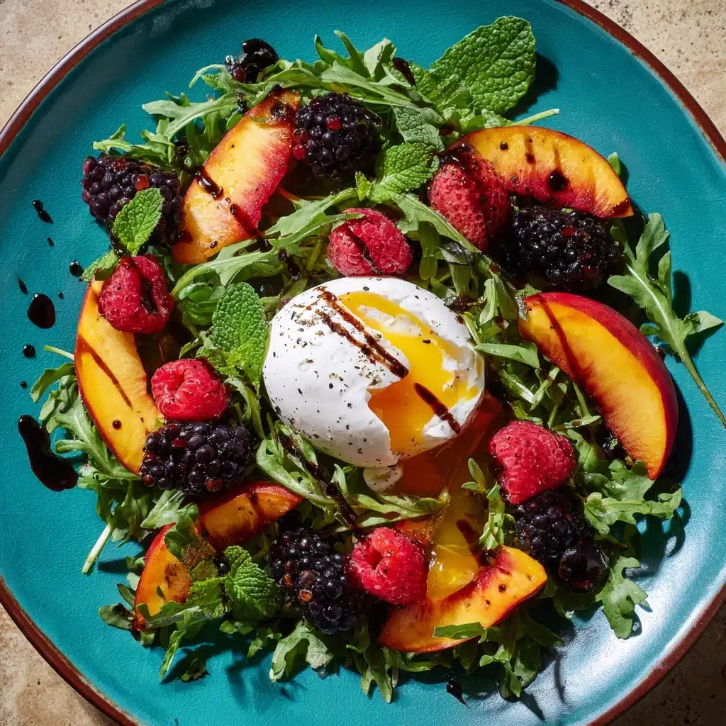 Peach Burrata Salad Recipe - Recipe Image