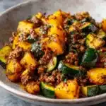 Ground Beef Zucchini Sweet Potato Skillet Recipe