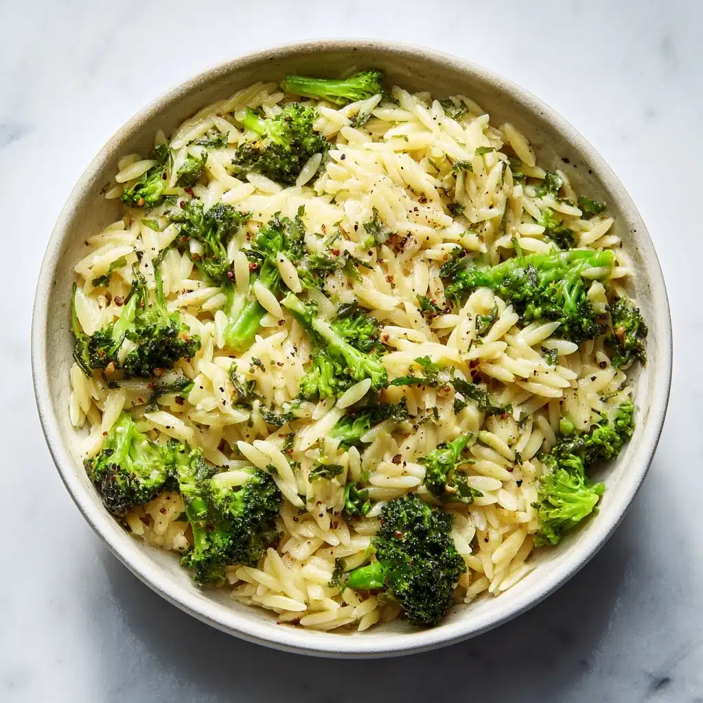 Broccoli Cheese Orzo Recipe