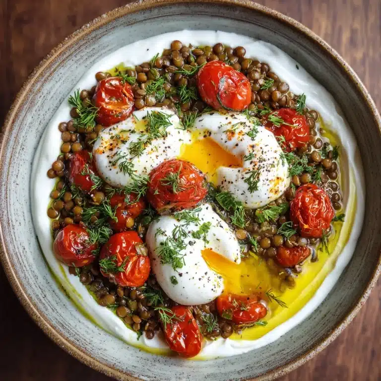 Mediterranean Braised Lentils with Poached Egg Recipe