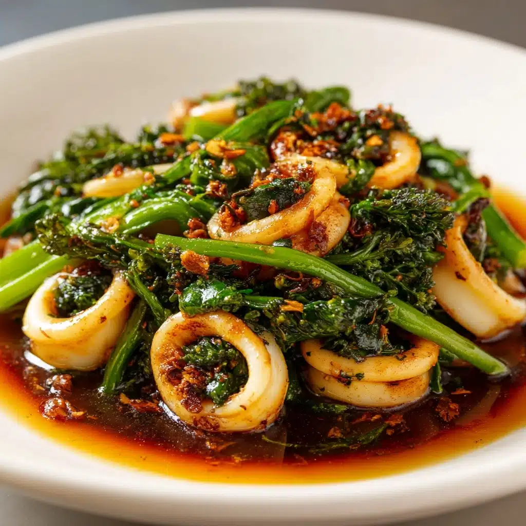 Citrus-Spiced Baby Octopus with Crunchy Broccolini Recipe - Recipe Image