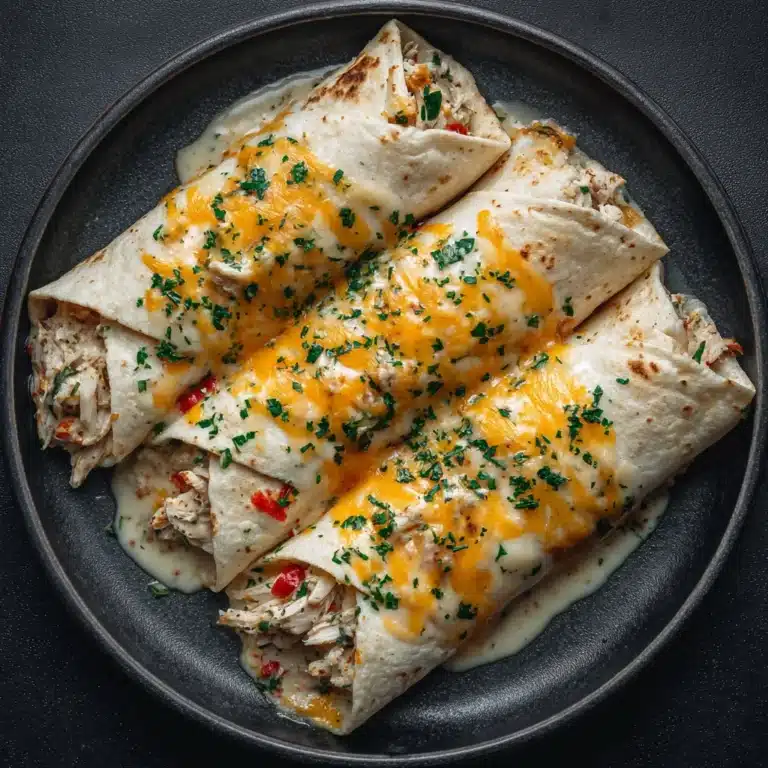 Cheesy Garlic Chicken Wraps Recipe