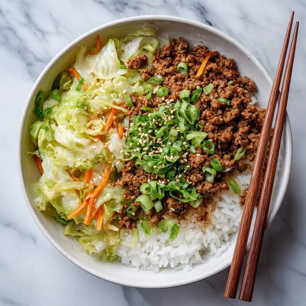 Easy Asian Ground Beef and Cabbage Stir Fry Recipe - Recipe Image