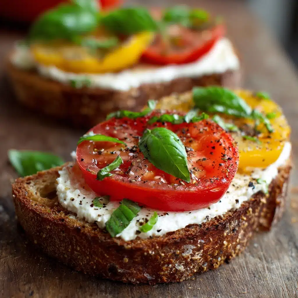 Ricotta & Tomato Sourdough Toast Recipe - Recipe Image