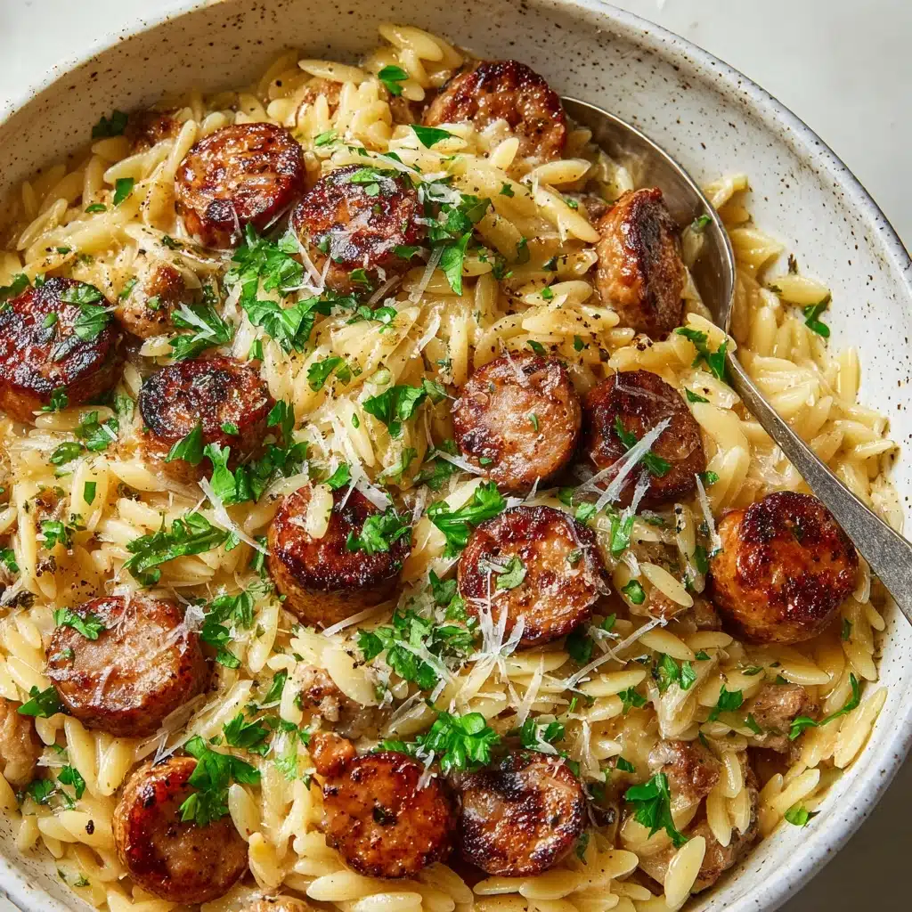 Creamy Chicken Sausage Orzo Recipe