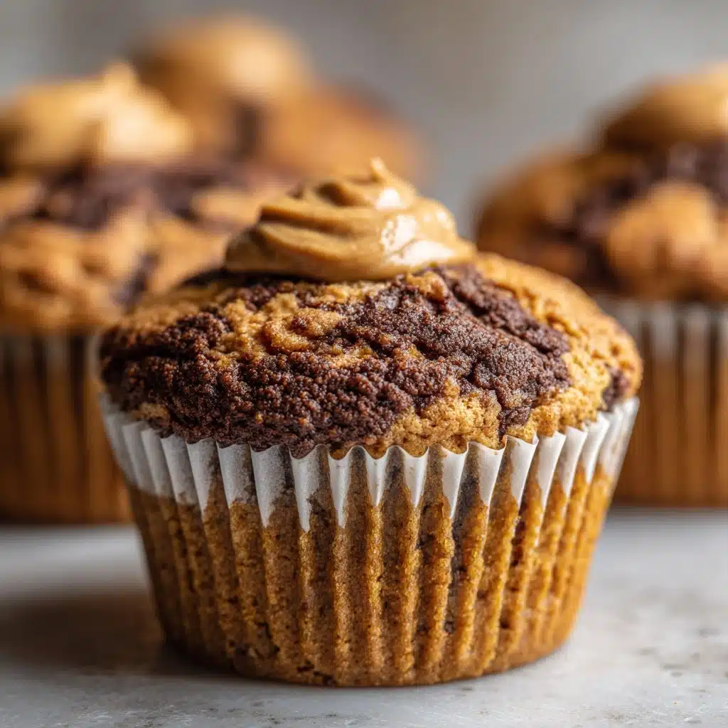 Chocolate Peanut Butter Banana Muffins Recipe - Recipe Image