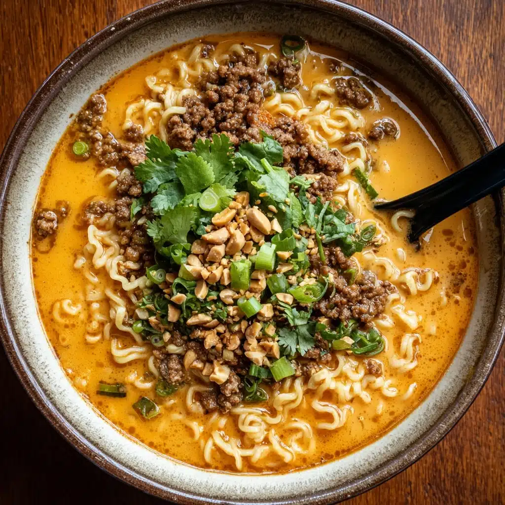 Crispy Thai Peanut Chicken Ramen Recipe - Recipe Image