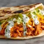 Buffalo Chicken Smash Burger Tacos Recipe