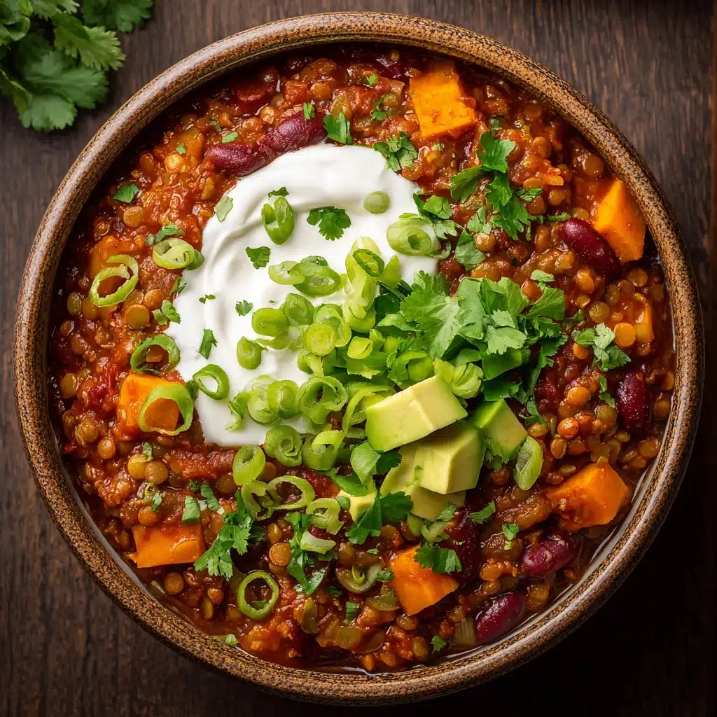 Vegan Sweet Potato Lentil Chili Recipe