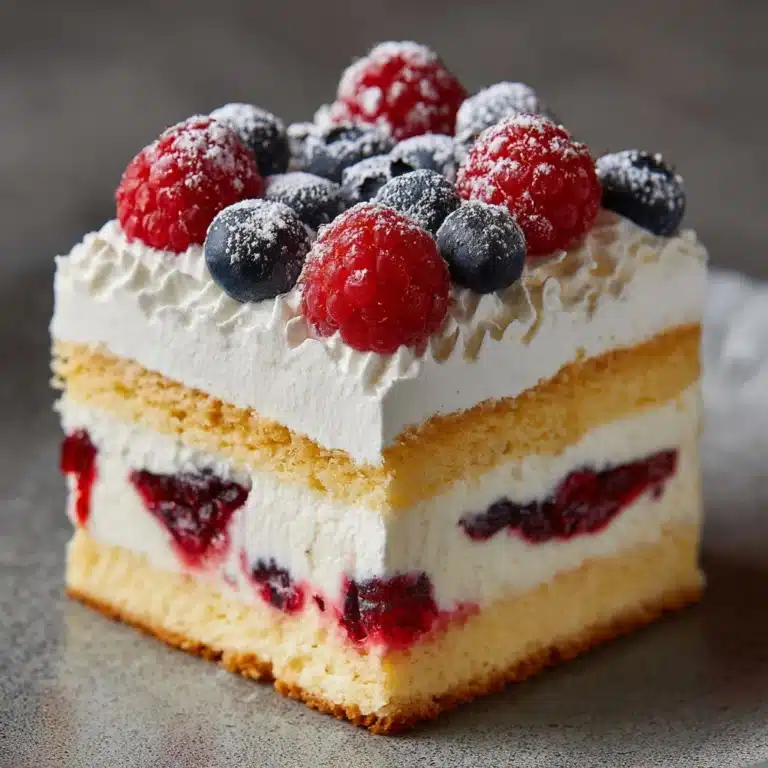 No-Bake Victoria Sponge Mousse Slice Recipe
