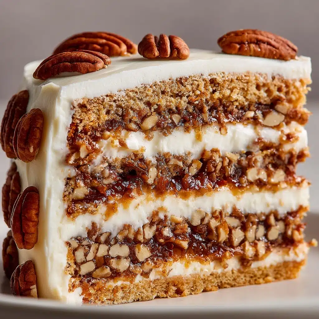 Pecan Pie Layer Cake Recipe - Recipe Image