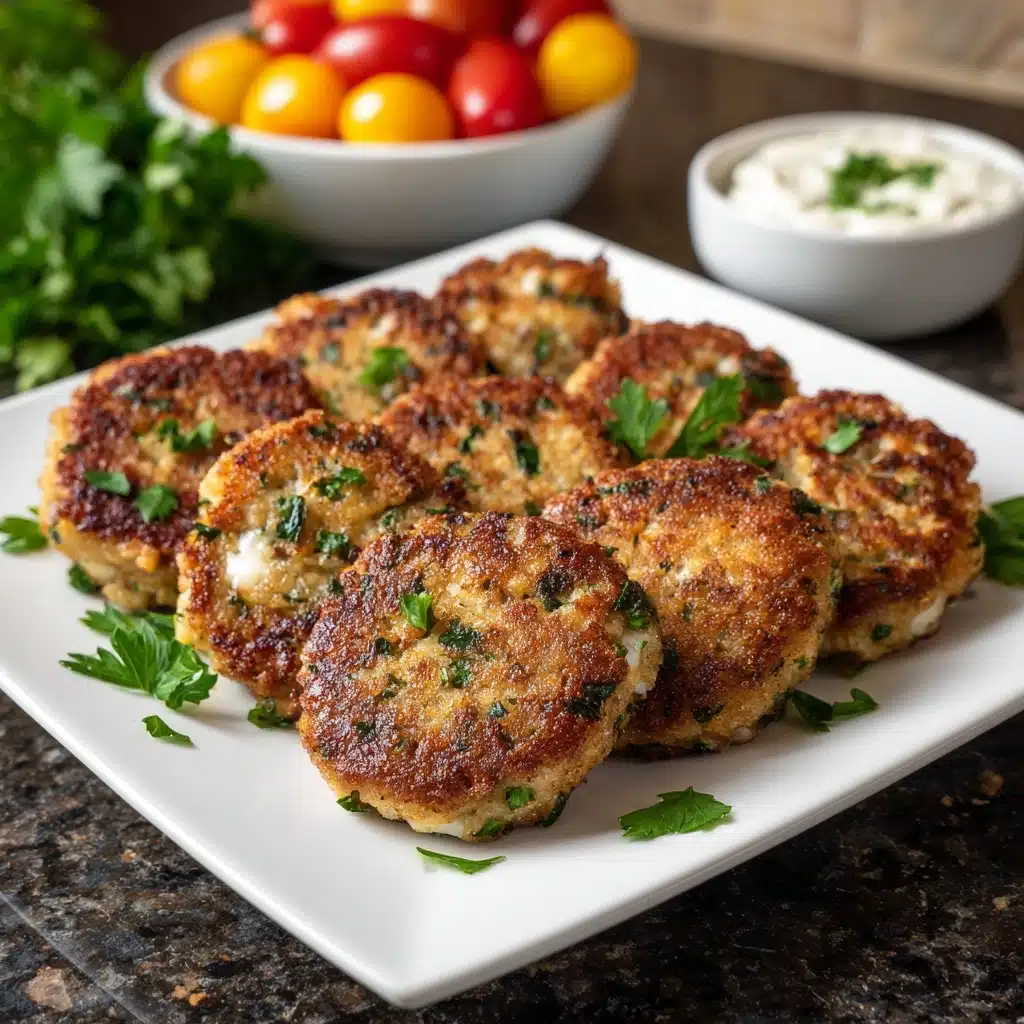 Mediterranean Chicken Patties Recipe - Recipe Image