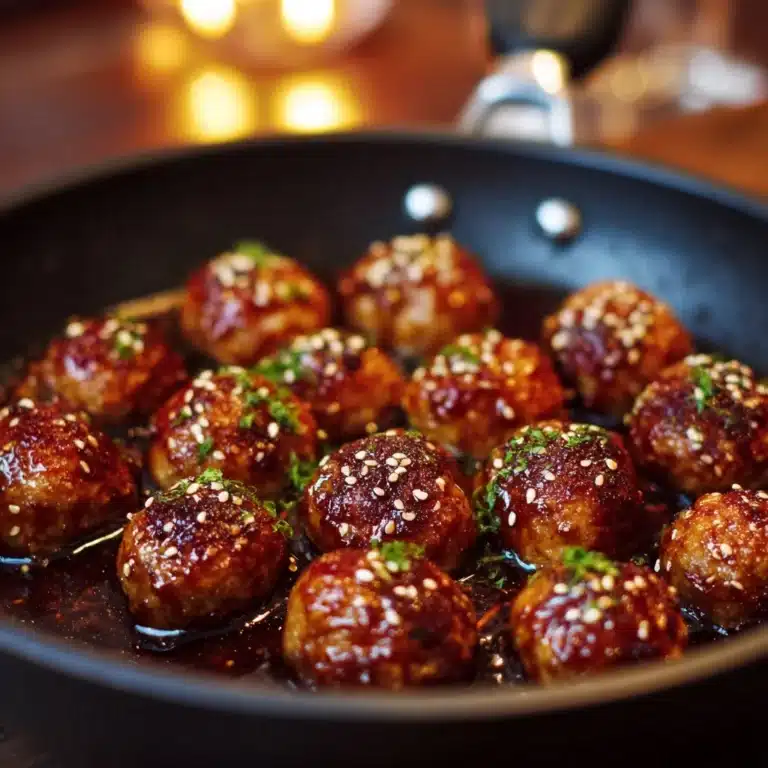 Spicy Honey Garlic Chicken Meatballs Recipe