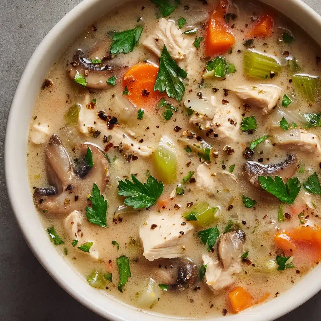 Easy Chicken, Mushroom & Leek Soup Recipe