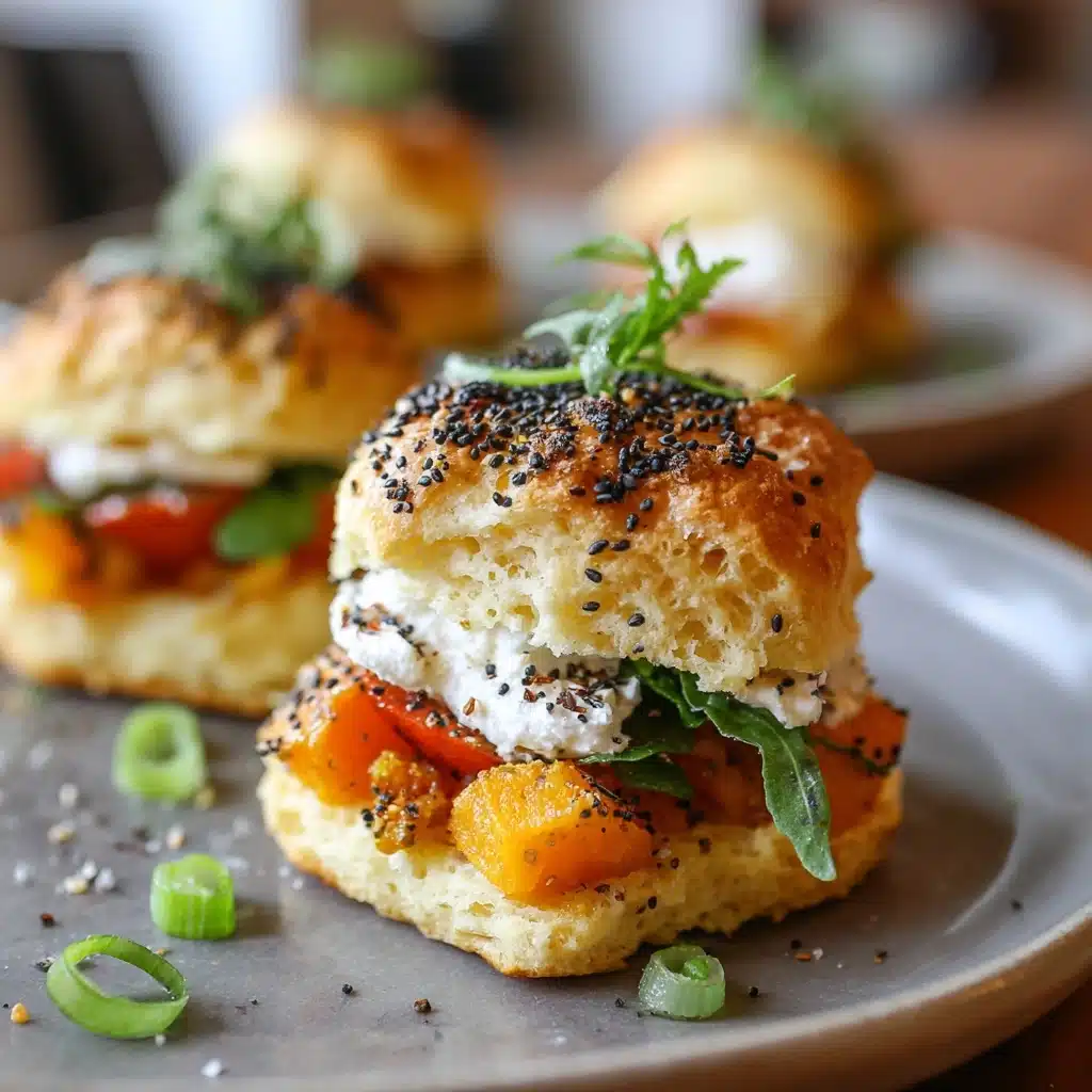 Everything Bagel Biscuit Sandwiches Recipe - Recipe Image