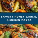 Honey Garlic Chicken with Roasted Veggie Penne Recipe