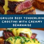 Grilled Beef Tenderloin Crostini with Béarnaise Sauce Recipe