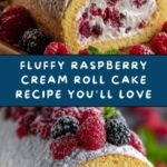 Raspberry Cream Roll Cake Recipe