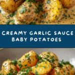 Creamy Garlic Sauce Baby Potatoes Recipe