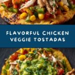 Chicken Veggie Tostadas with Guacamole Recipe