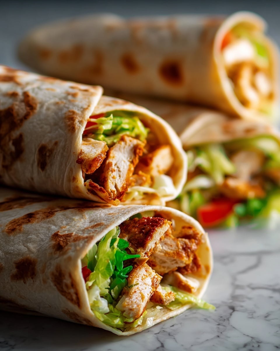 Cheesy Chicken Garlic Wraps Recipe - Recipe Image