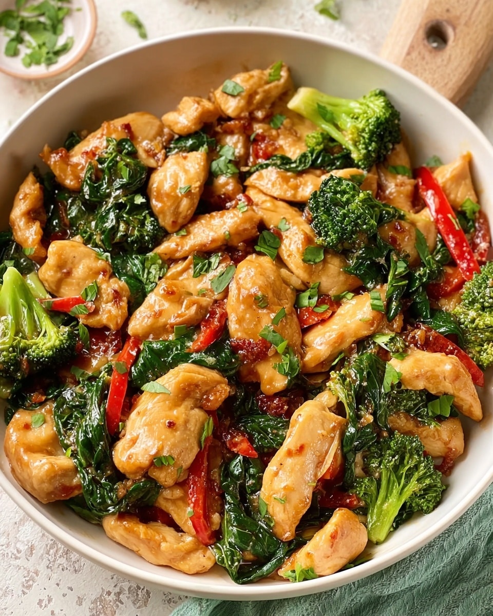 Garlic Chicken with Broccoli Recipe - Recipe Image